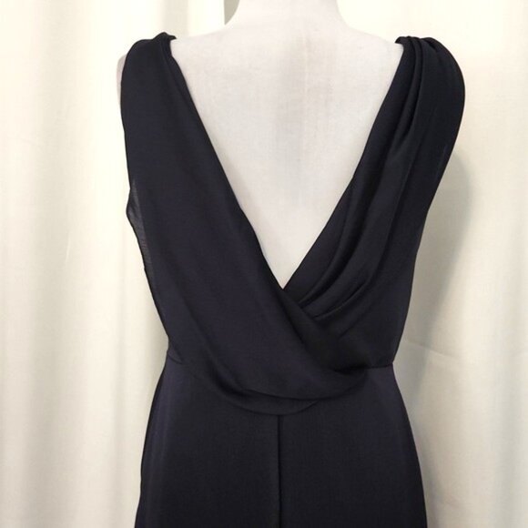 NWT - Noir by Lazaro Navy Draped Backless Evening Gown Size 12 - JLM Couture - Picture 5 of 16